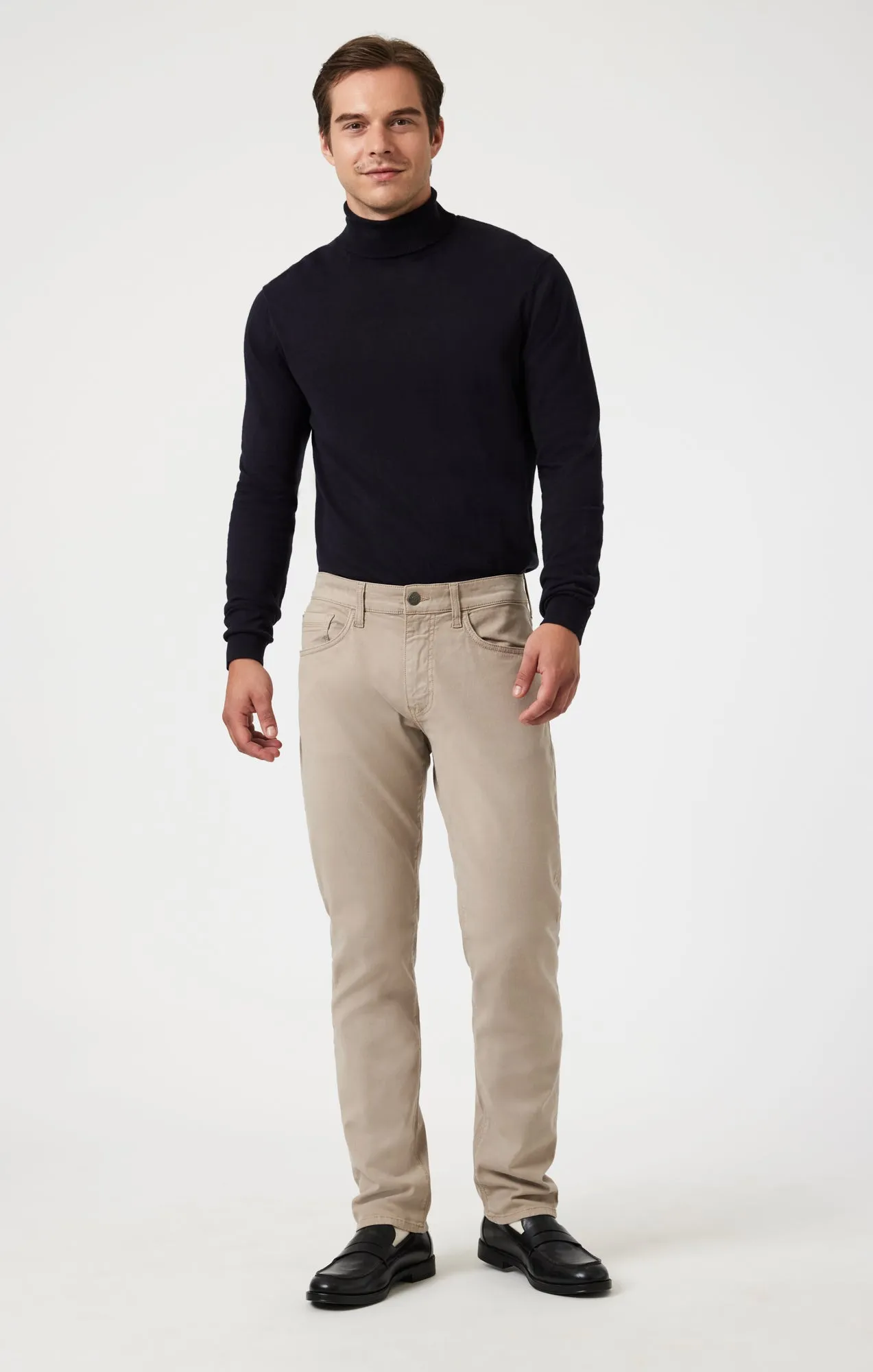 MARCUS SLIM STRAIGHT LEG IN LATTE LUXE TWILL