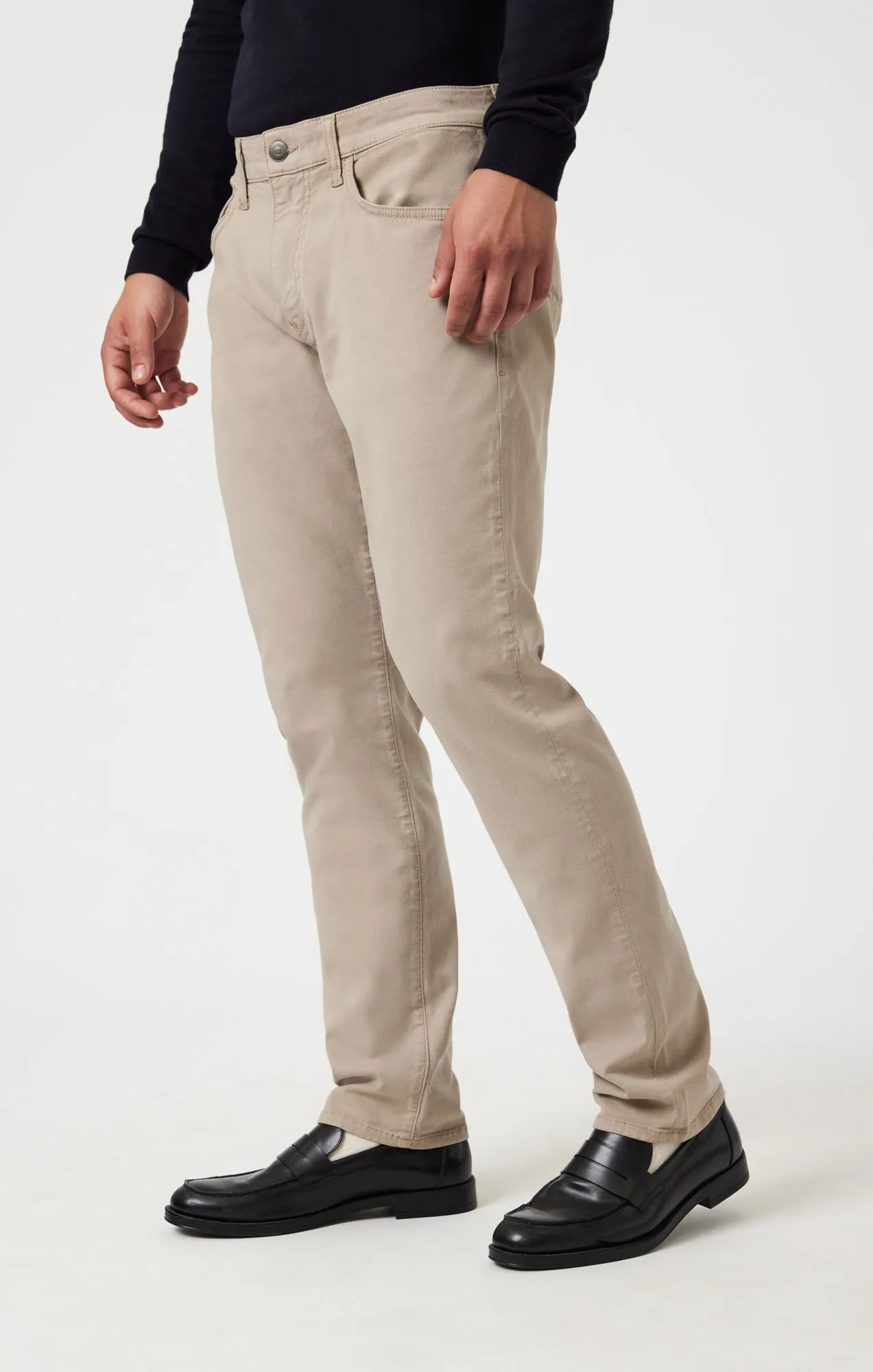 MARCUS SLIM STRAIGHT LEG IN LATTE LUXE TWILL