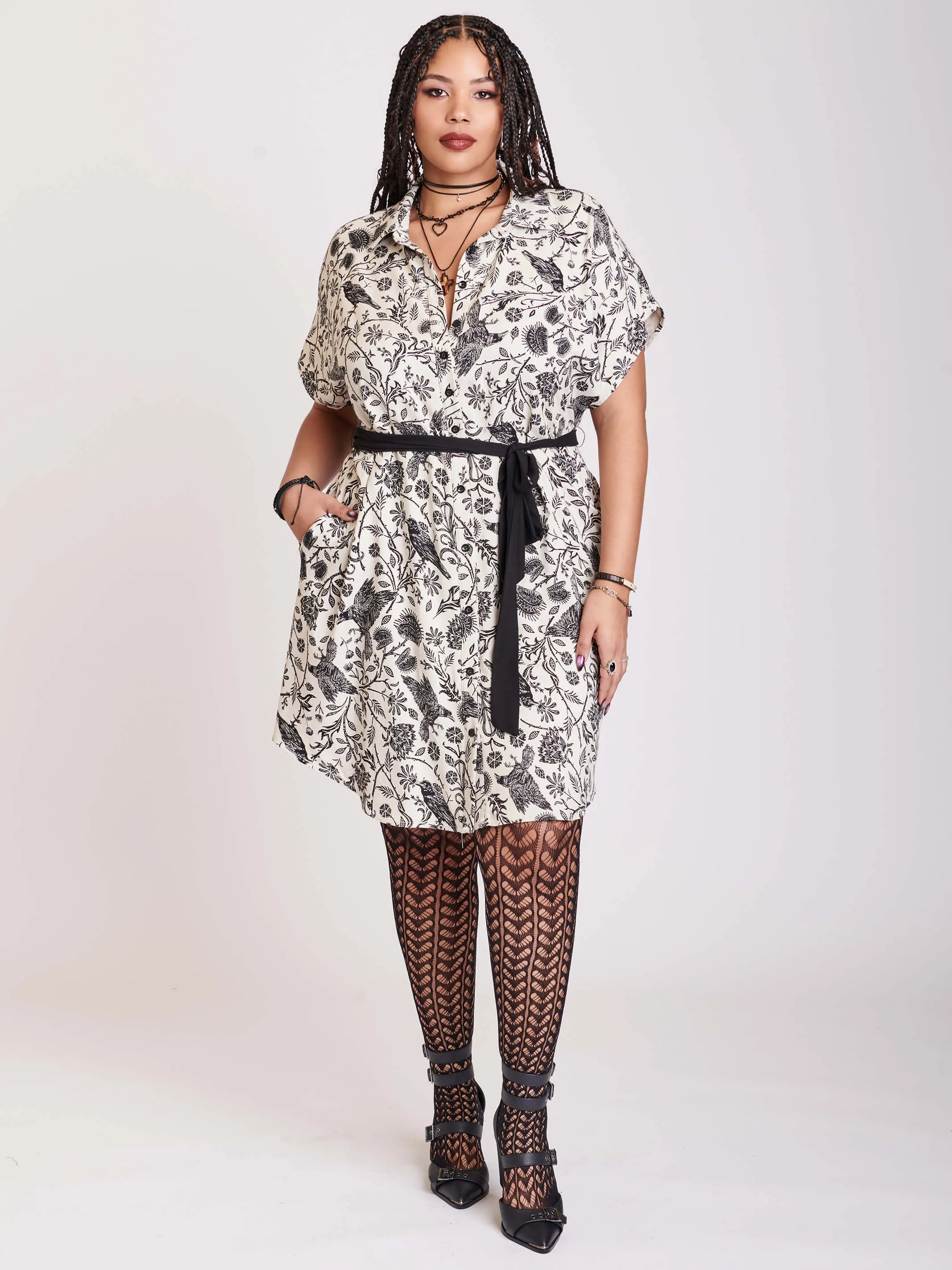 Murder of Crows Shirt Dress