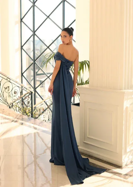 NICOLETTA Valerie Gown - Steel Blue