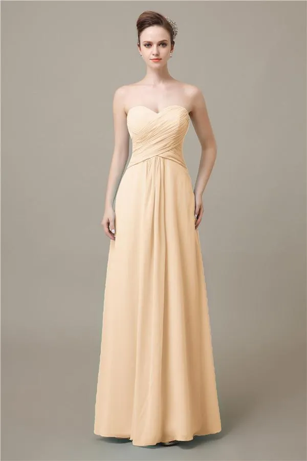 Pretty Sweetheart A-line Floor-Length Bridesmaid Dresses