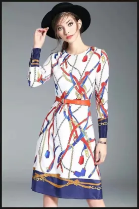 Print Silk Dress