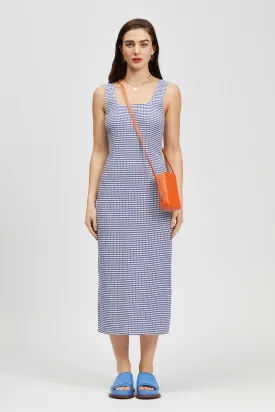 Sim Dress Blue/White Check