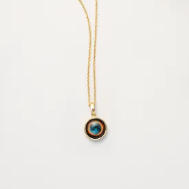 Solar Eclipse Sky Light Gold Necklace