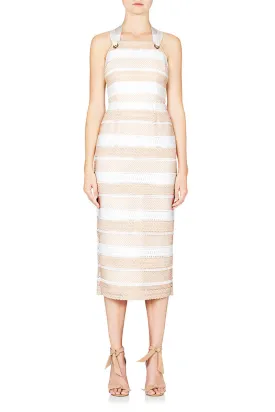 Testa Apron Midi Dress - Blush