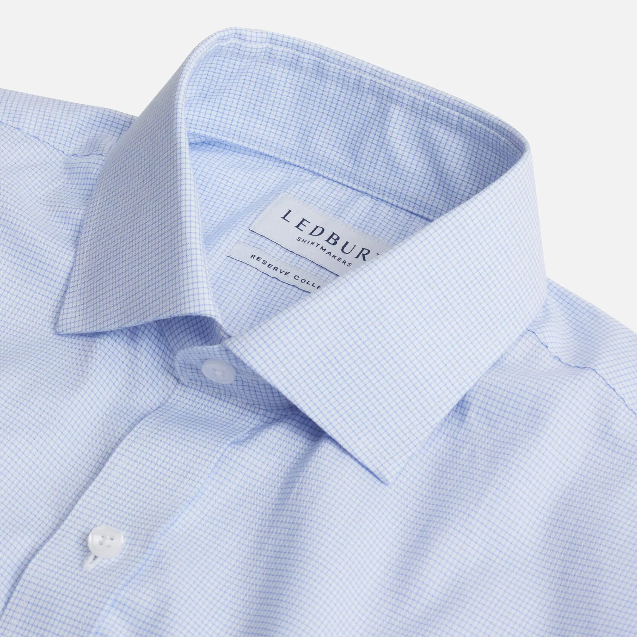 The Light Blue Albini Otten Check Custom Shirt